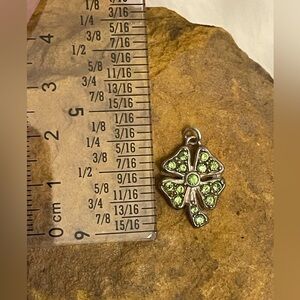 Sterling Silver 925 four leaf clover charm for Jewelry making, vintage